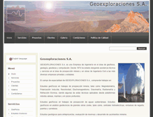 Tablet Screenshot of geoexploraciones.cl